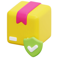 shield 3d render icon illustration