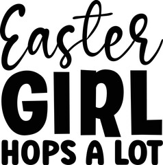 Easter Girl Hops A Lot