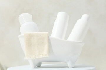 Concept of cosmetic and beauty care accessories