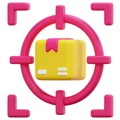 target 3d render icon illustration