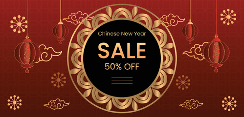 Modern happy chinese new year greeting card design 05