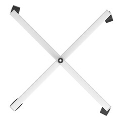 3D rendering illustration of a 4 wheels rolling stand base