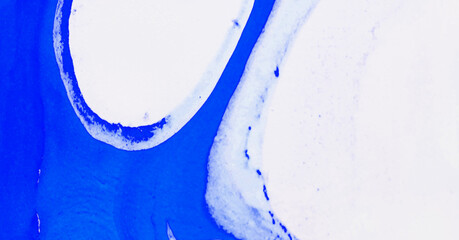 blue abstract painting, liquid art style painted with oil