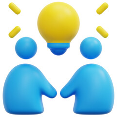coworker 3d render icon illustration
