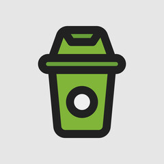 Recycle bin icon in filled line style about furniture, use for website mobile app presentation