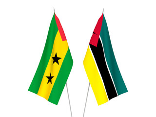 Saint Thomas and Prince and Republic of Mozambique flags