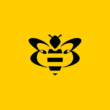 bee logo design vector template 