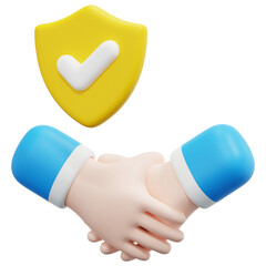 trust 3d render icon illustration