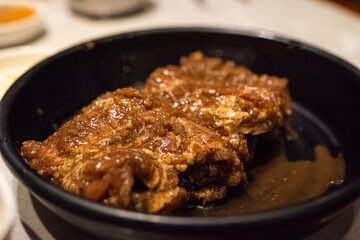 Pork dishes mixed with seasoning in Korea