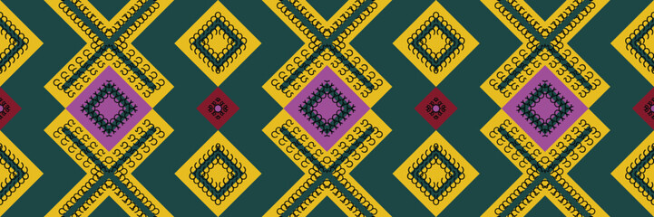 Indian ethnic design pattern. It is a pattern created by combining geometric shapes. Design for print. Using in the fashion industry.