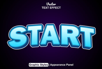 start text effect with graphic style and editable.