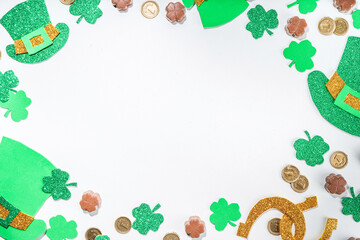 St Patrick flatlay background