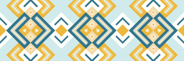 Pattern simple ethnic design in the Philippines. traditional pattern African art It is a pattern created by combining geometric shapes. Design for print. Using in the fashion industry.