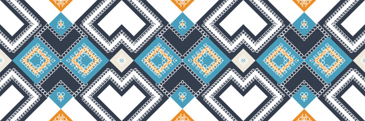 Tribal ethnic pattern. Traditional ethnic patterns vectors It is a pattern created by combining geometric shapes. Design for print. Using in the fashion industry.