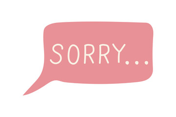 message that says sorry