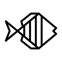Fish Icon Line Style