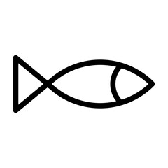 Fish Icon Line Style