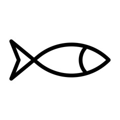 Fish Icon Line Style