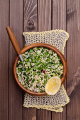 Couscous salad and vegetables