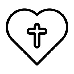 Obraz premium heart icon line style