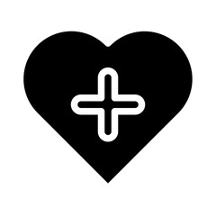 Obraz premium heart icon glyph style