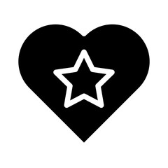 Obraz premium heart icon glyph style