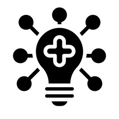 Idea Icon Glyph Style
