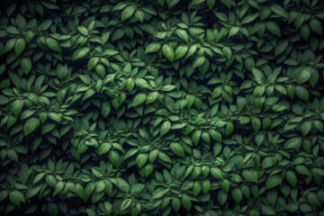 Background of lush green leaves Generative AI 