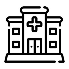 hospital glyph icon