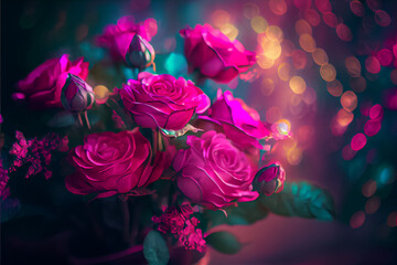 Fototapeta na wymiar representative rose love, valentines day february 14 render realistic