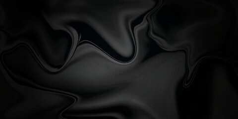 Black silk background . Black fabric background texture . abstract background luxury cloth or liquid wave or wavy folds of grunge silk texture material or smooth luxurious .