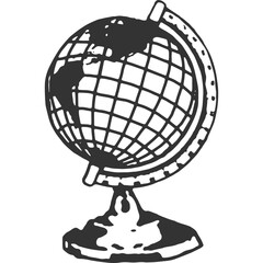 Globe Vintage Illustration Vector