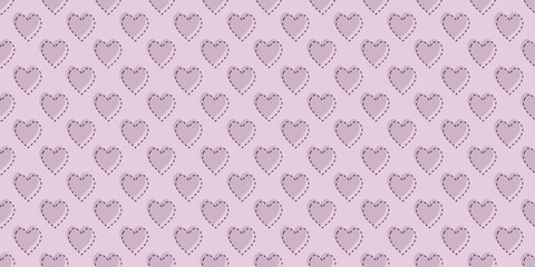 Pink background with valentines hearts. Seamless pattern for print and decor. Suitable for textiles and packaging, seamless prints. Pink hearts pattern.