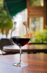 red wine on the terrace