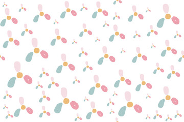 Romantic Flower seamless patterns vector ornament design It's a form created by freehand merging. Create beautiful fabric patterns designed for print used in the ,wallpaper,paper,fabric,