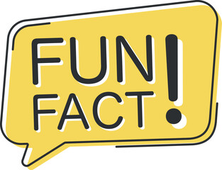 Fun fact comic speech bubble in pop art style. Comic speech. Dialog window. Yellow banner for sale.