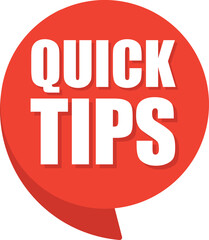 Quick tips comic speech bubble in pop art style. Comic speech. Dialog window. Yellow banner for sale.