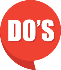 Do's comic speech bubble in pop art style. Comic speech. Dialog window. Yellow banner for sale.