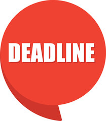 Deadline comic speech bubble in pop art style. Comic speech. Dialog window. Yellow banner for sale.