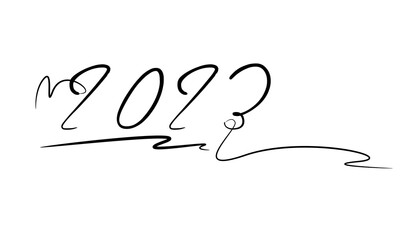 Text design new year 2023 brush style.