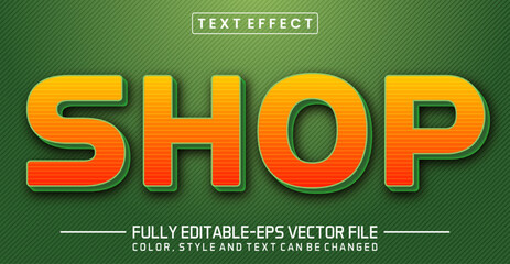 Editable Shop text style effect - Shop text style theme