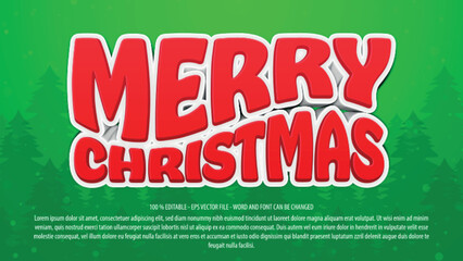 Red 3d editable text effect