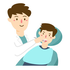 Obraz premium flat national dentist's day illustration