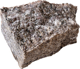 Granite sample. Igneous rock specimen.	