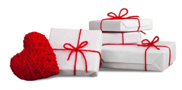 Cute gift boxes on  background