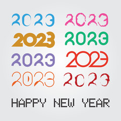 Fototapeta na wymiar happy new year word 2023