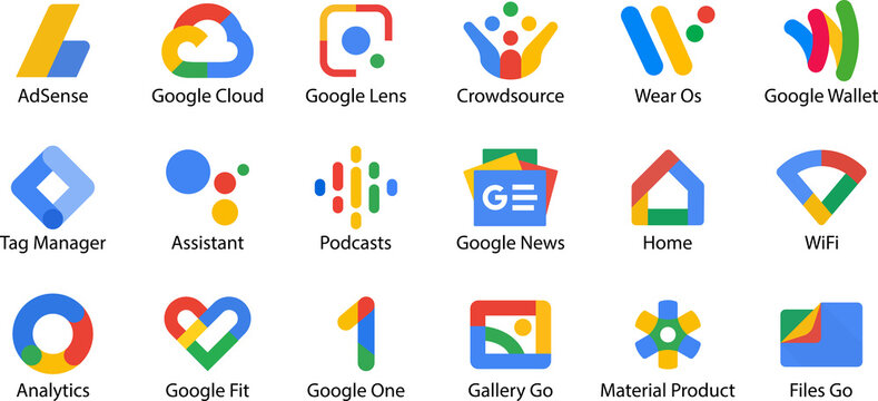 Google LLC. Apps from Google. Official logotypes of Google Apps. Kyiv, Ukraine - Dec 21 2022