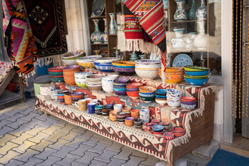 Handmade dishes shop in Cappadocia in Turkey