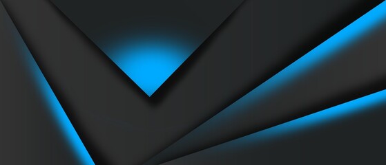 Black tech abstract background with neon laser 