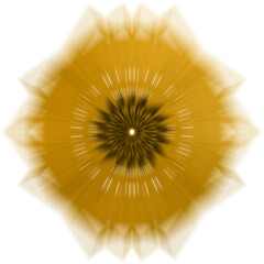 Abstract transparent golden burst texture design element.